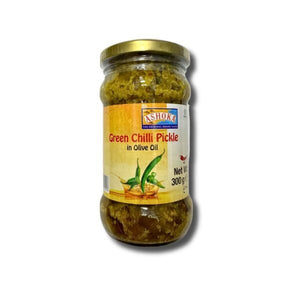 Shop Ashoka Pickle Green Chilli (Olive) 300G at My Indian Grocer