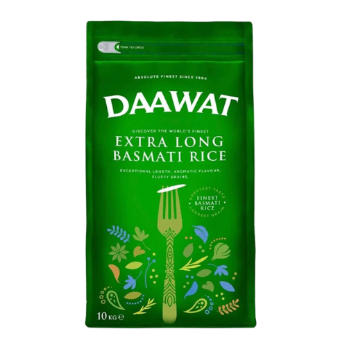 Shop Daawat Extra Long Basmati Rice 10kg at Grocerywala