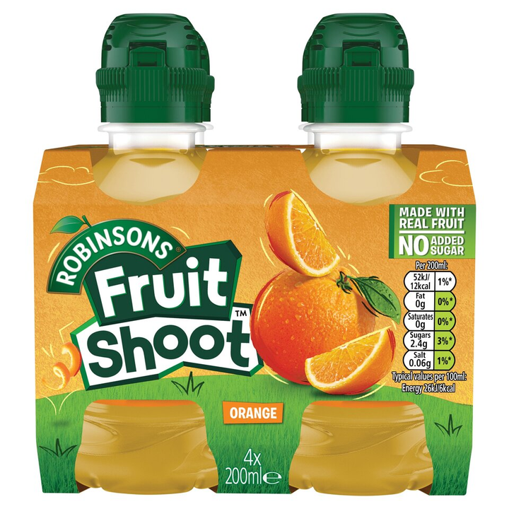 Fruit Shoot Orange Kids Juice Drink 4x200ml