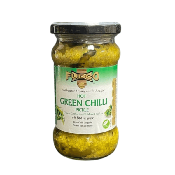 Shop Fudco Pickle Green Chilli Hot 283G at My Indian Grocer