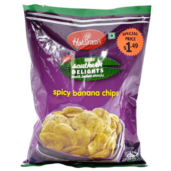 Shop Haldiram Banana Chips Spicy 200G at My Indian Grocer