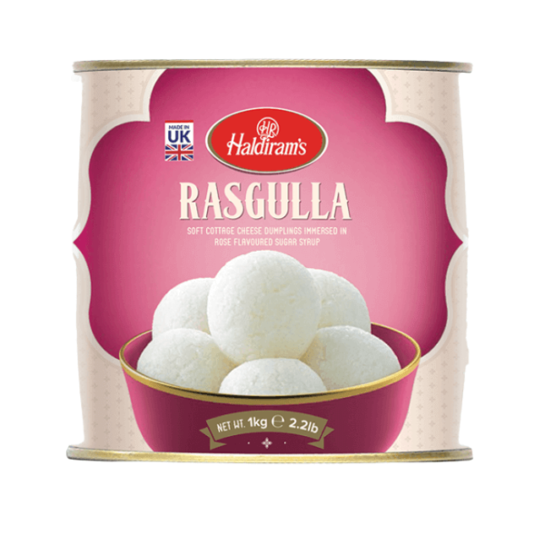 Shop Haldiram’s Rasgulla 1Kg (Tin) at My Indian Grocer