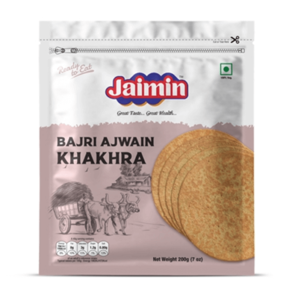 Shop Jaimin Khakhra Bajri Ajwain 200G at My Indian Grocer