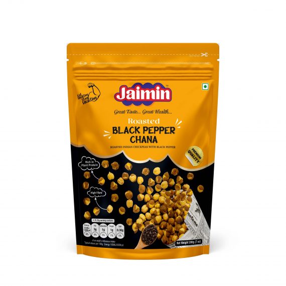 Shop Jaimin Roasted Black Pepper Chana 200g at Grocerywala