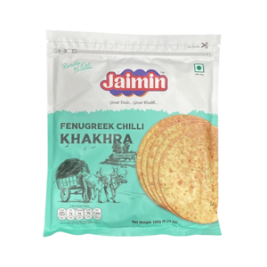 Shop Jaimin Chilli Fenugreek Khakhra 180G at My Indian Grocer