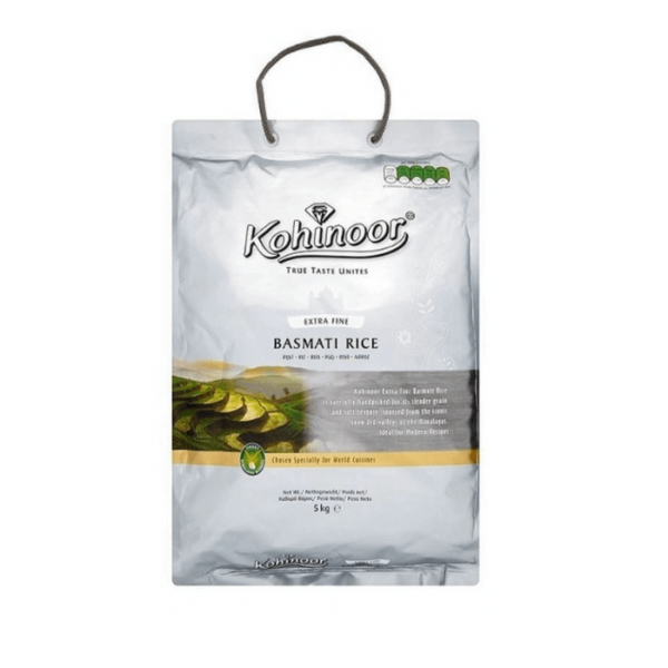 Shop Kohinoor Extra Fine Basmati Silver 5kg at Grocerywala