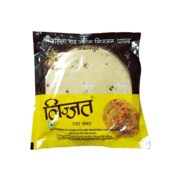 Shop Lijjat Urid Plain Papads 200G at My Indian Grocer