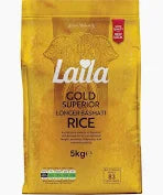 Shop Laila Gold Superior Longer Basmati Rice 5kg at Grocerywala