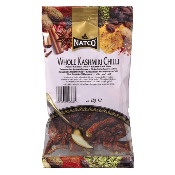 Shop Natco Chilli Whole Kashmiri 25G at My Indian Grocer