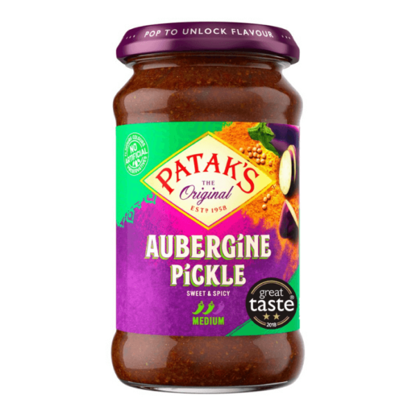 Shop Pataks Aubergine Pickle 312G at My Indian Grocer