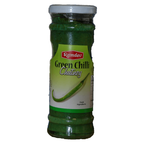 Shop Ramdev Green Chilli Chutney 220G at My Indian Grocer