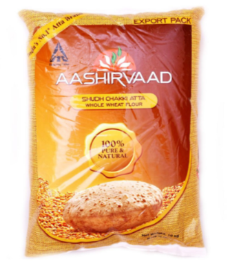 Shop Aashirvaad Shudh Chakki Whole Wheat Atta 2kg at Grocerywala